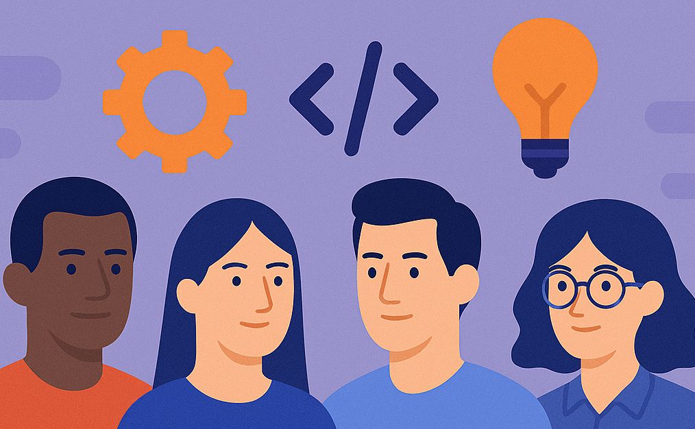 [Ilustración de un equipo de expertos confiable]